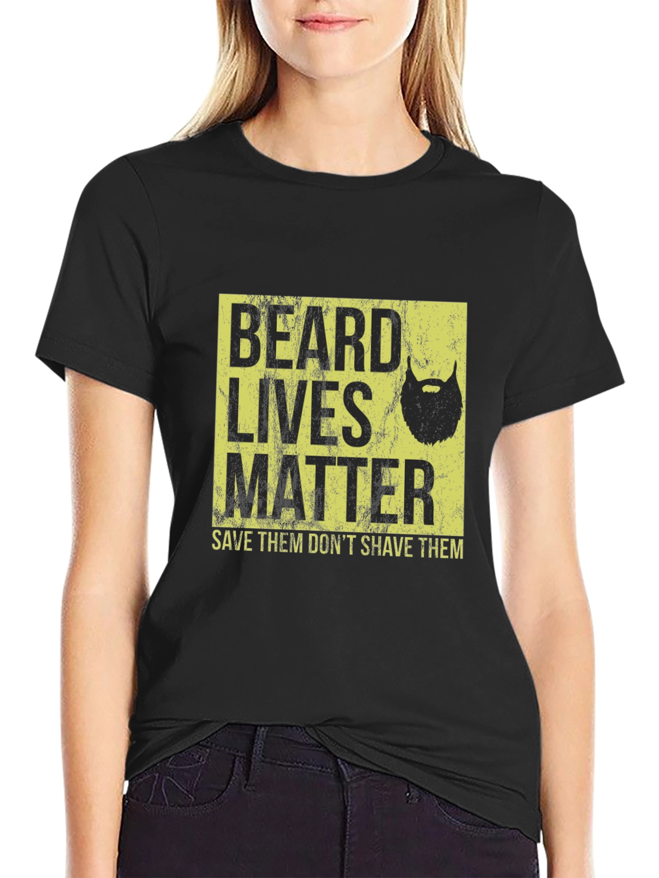 Camiseta Negra Beard Lives Matter - Salva Barbas