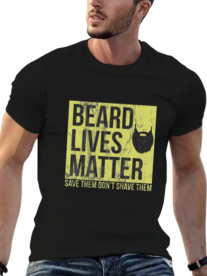 Camiseta Negra Beard Lives Matter - Salva Barbas