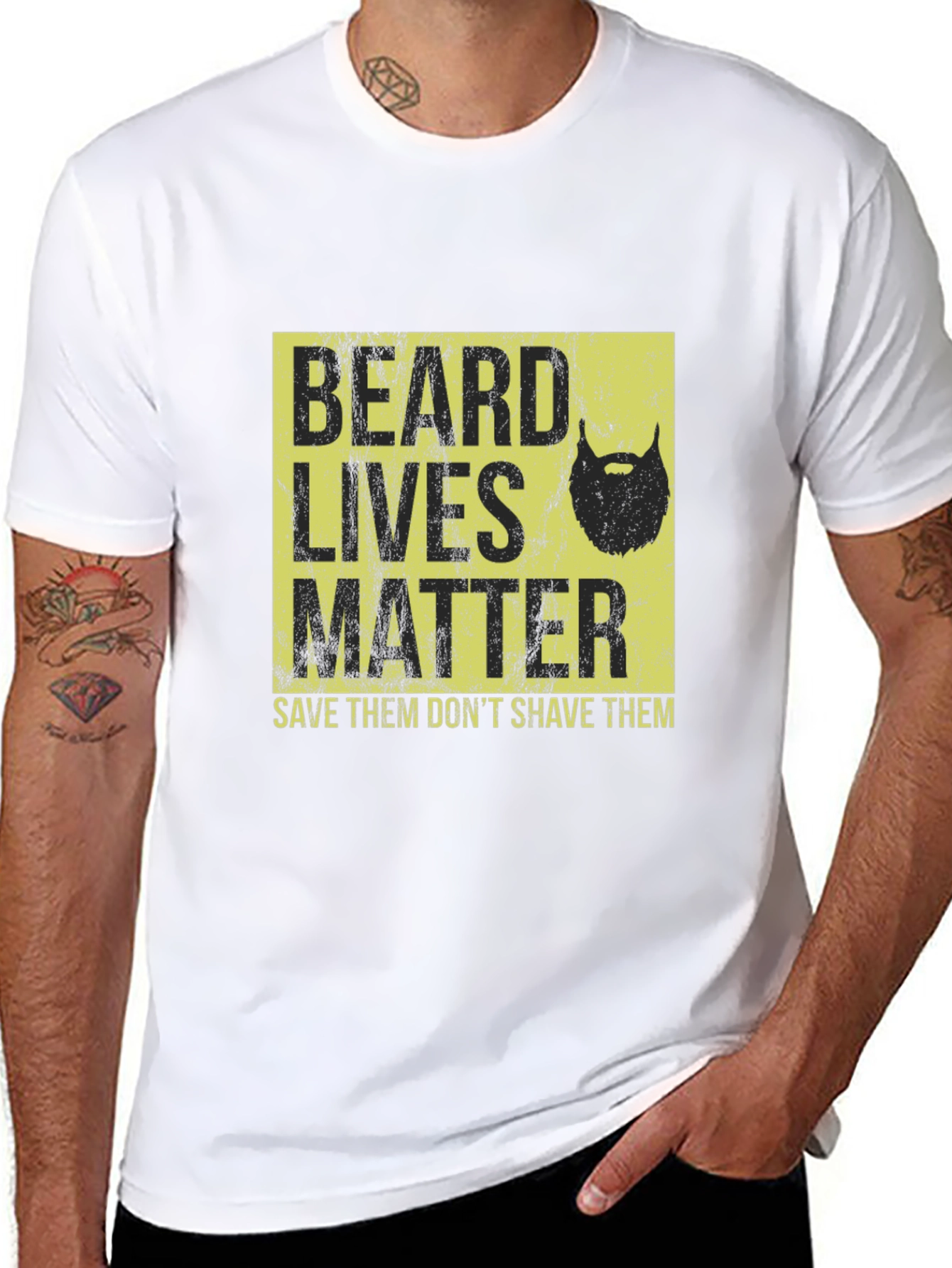 Camiseta Negra Beard Lives Matter - Salva Barbas