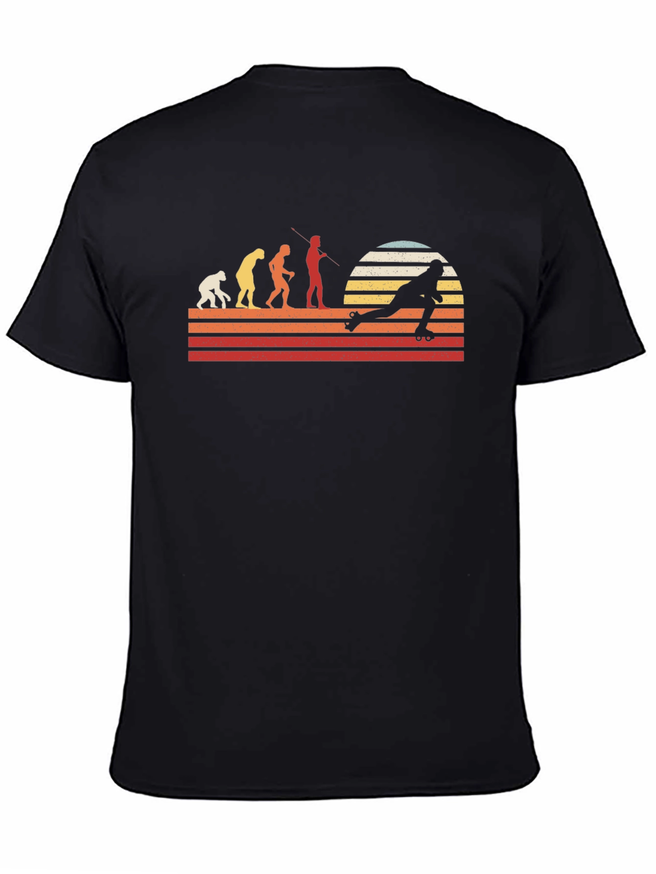 Camiseta Hombre Evolución Patinaje Retro
