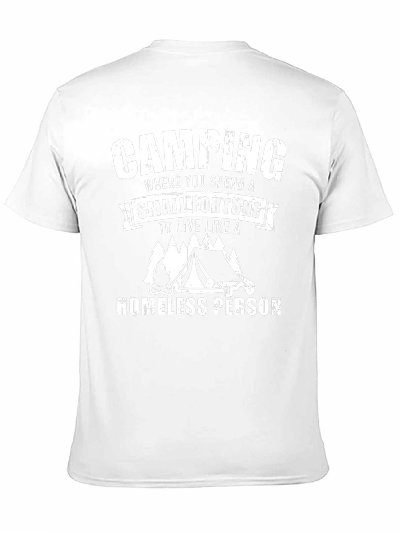 Camiseta Negra Estampada Camping