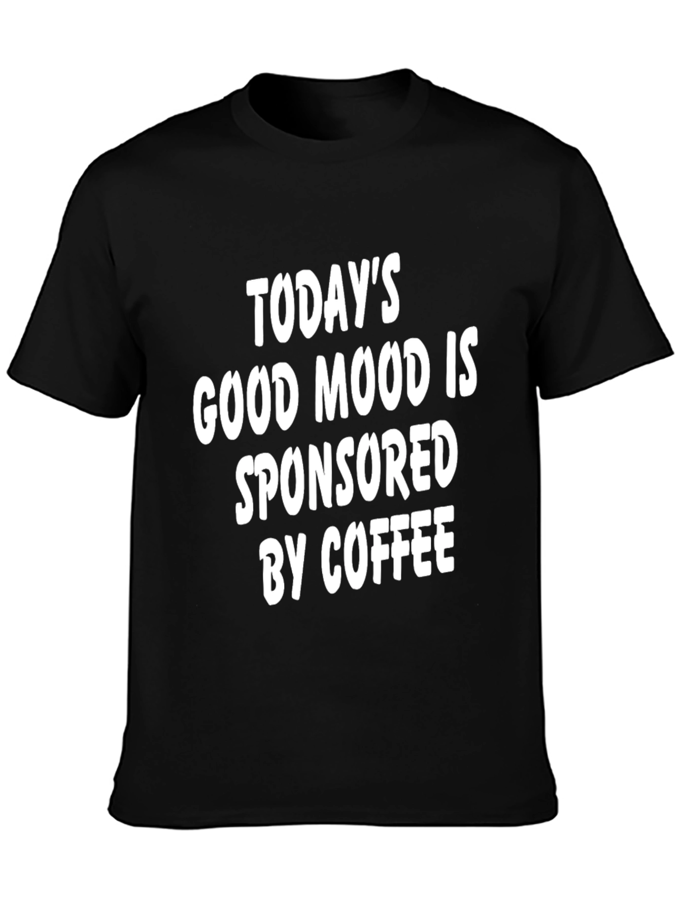 Camiseta Negra Buen Humor Patrocinado por Café