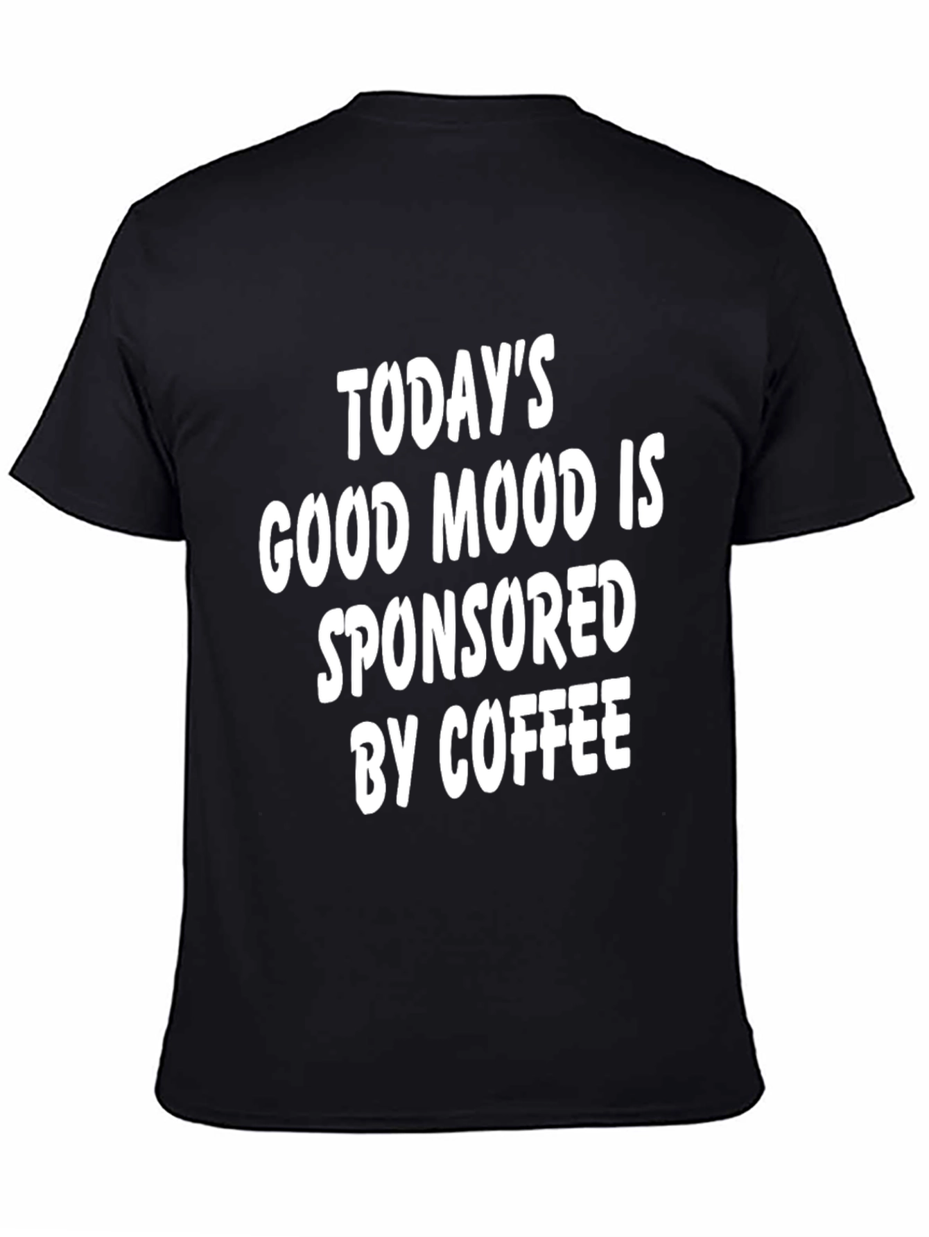 Camiseta Negra Buen Humor Patrocinado por Café