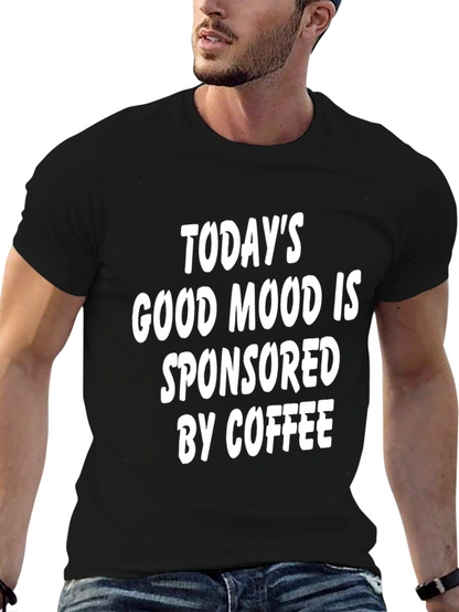 Camiseta Negra Buen Humor Patrocinado por Café