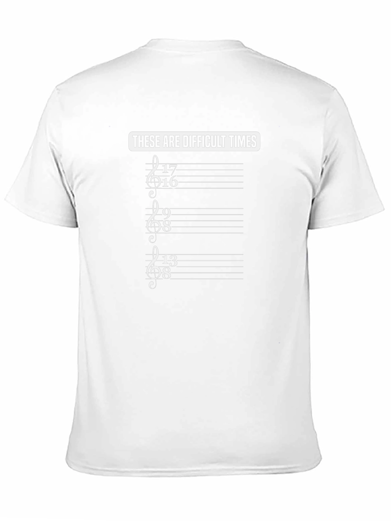Camiseta Negra Tiempos Difíciles Humor Música