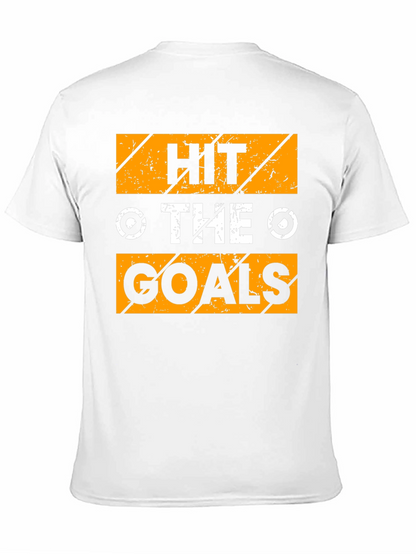 Camiseta Negra con Diseño Motivacional Hit The Goals