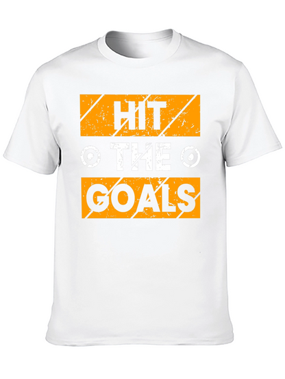 Camiseta Negra con Diseño Motivacional Hit The Goals