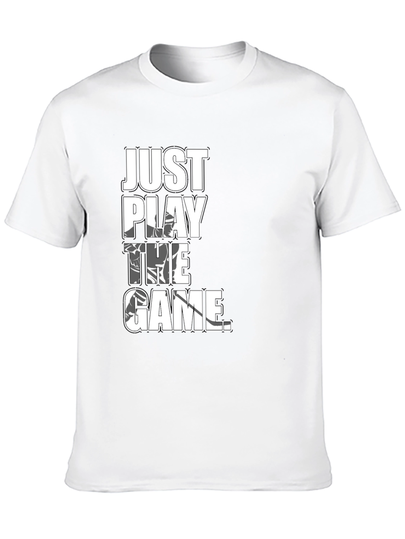 Camiseta Negra con Diseño Just Play The Game