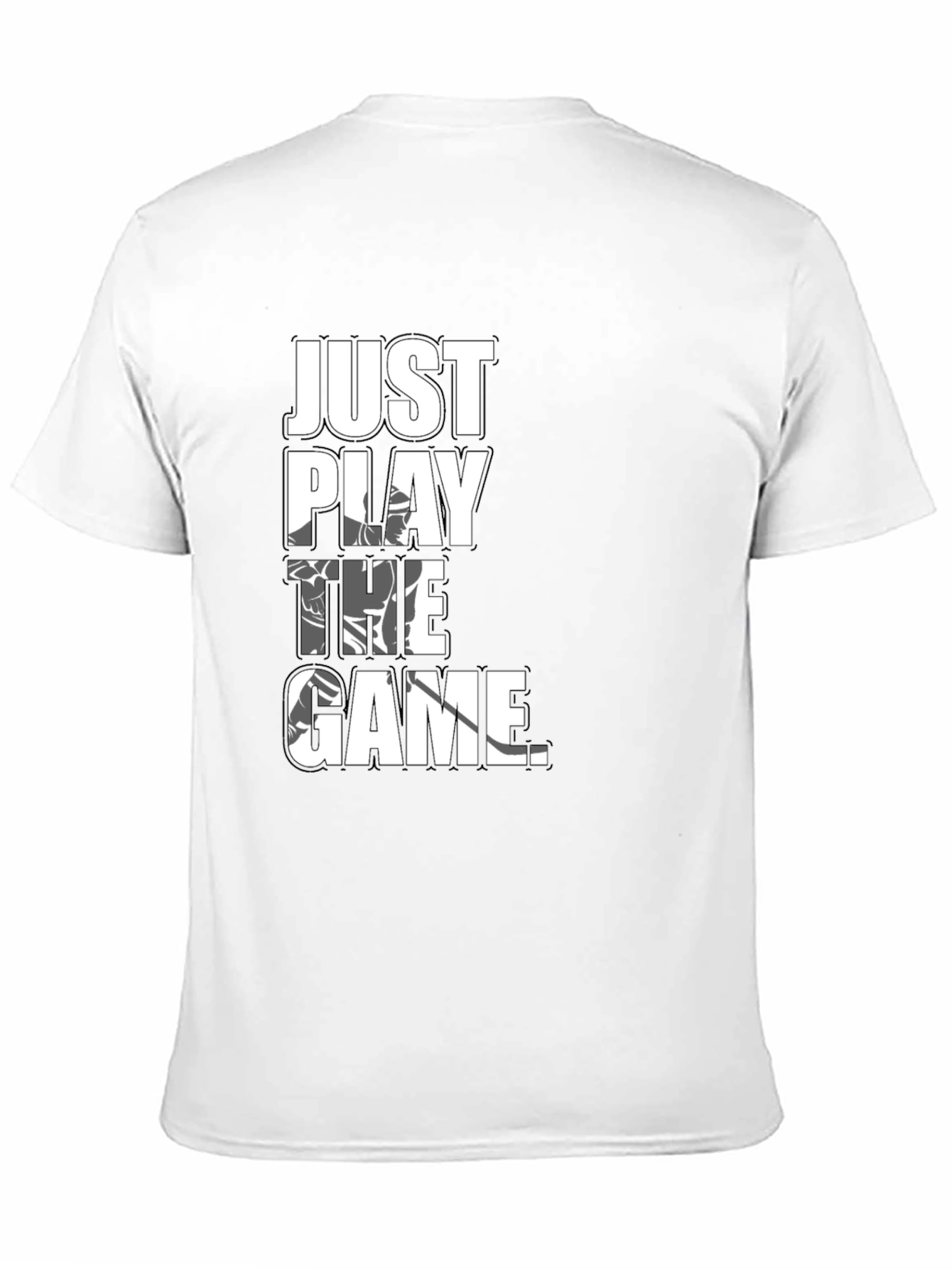 Camiseta Negra con Diseño Just Play The Game