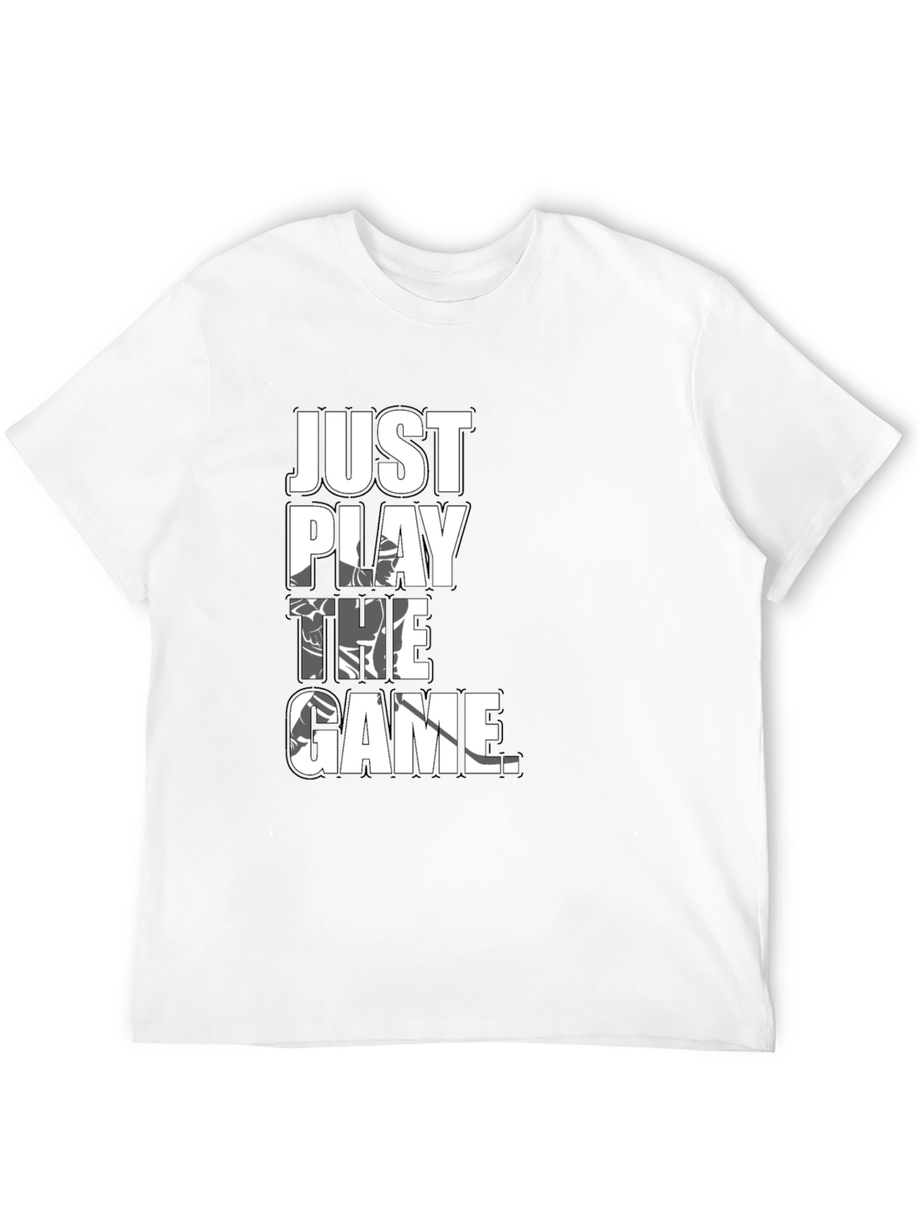 Camiseta Negra con Diseño Just Play The Game