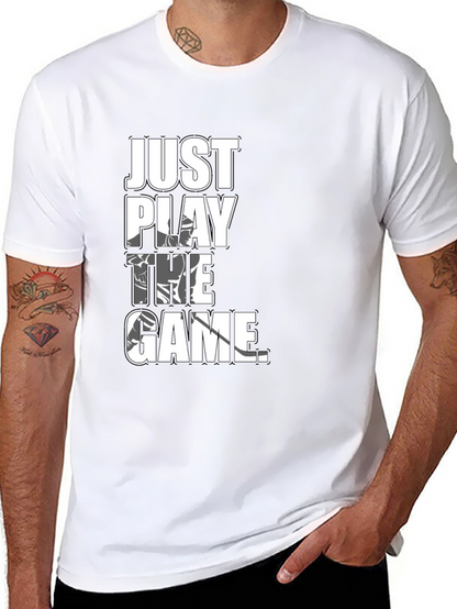 Camiseta Negra con Diseño Just Play The Game