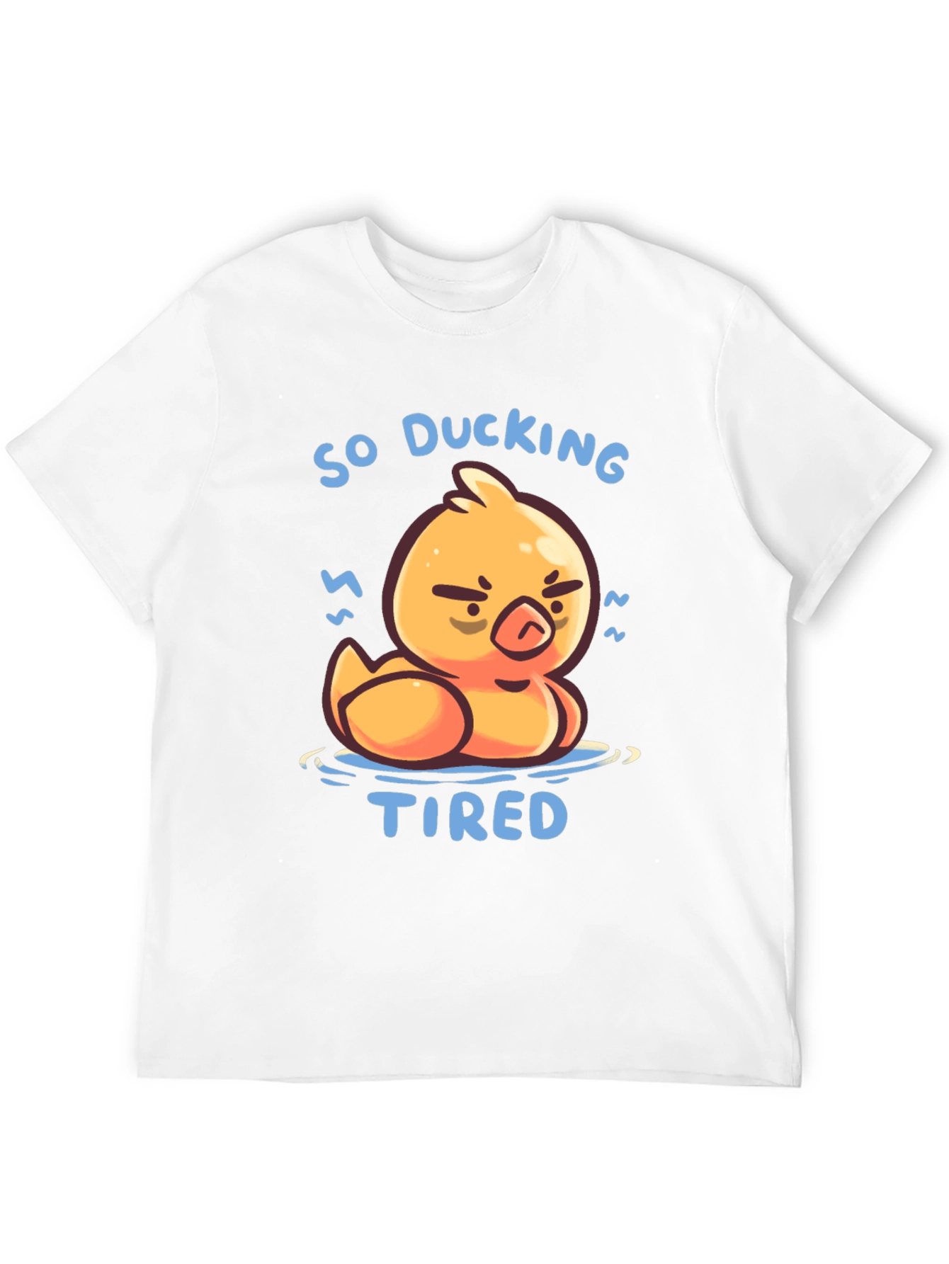 Camiseta Negra So Ducking Tired Pato Cansado