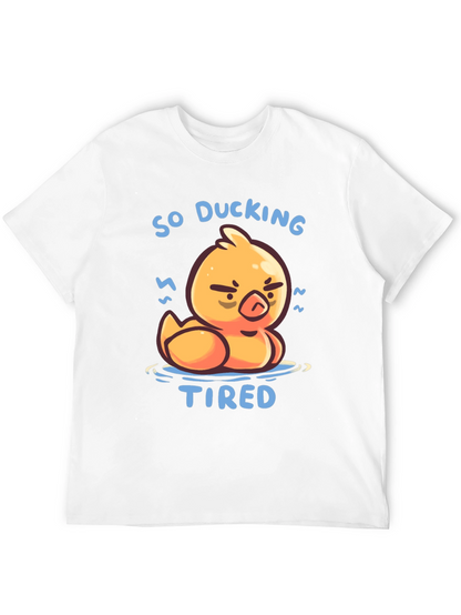 Camiseta Negra So Ducking Tired Pato Cansado