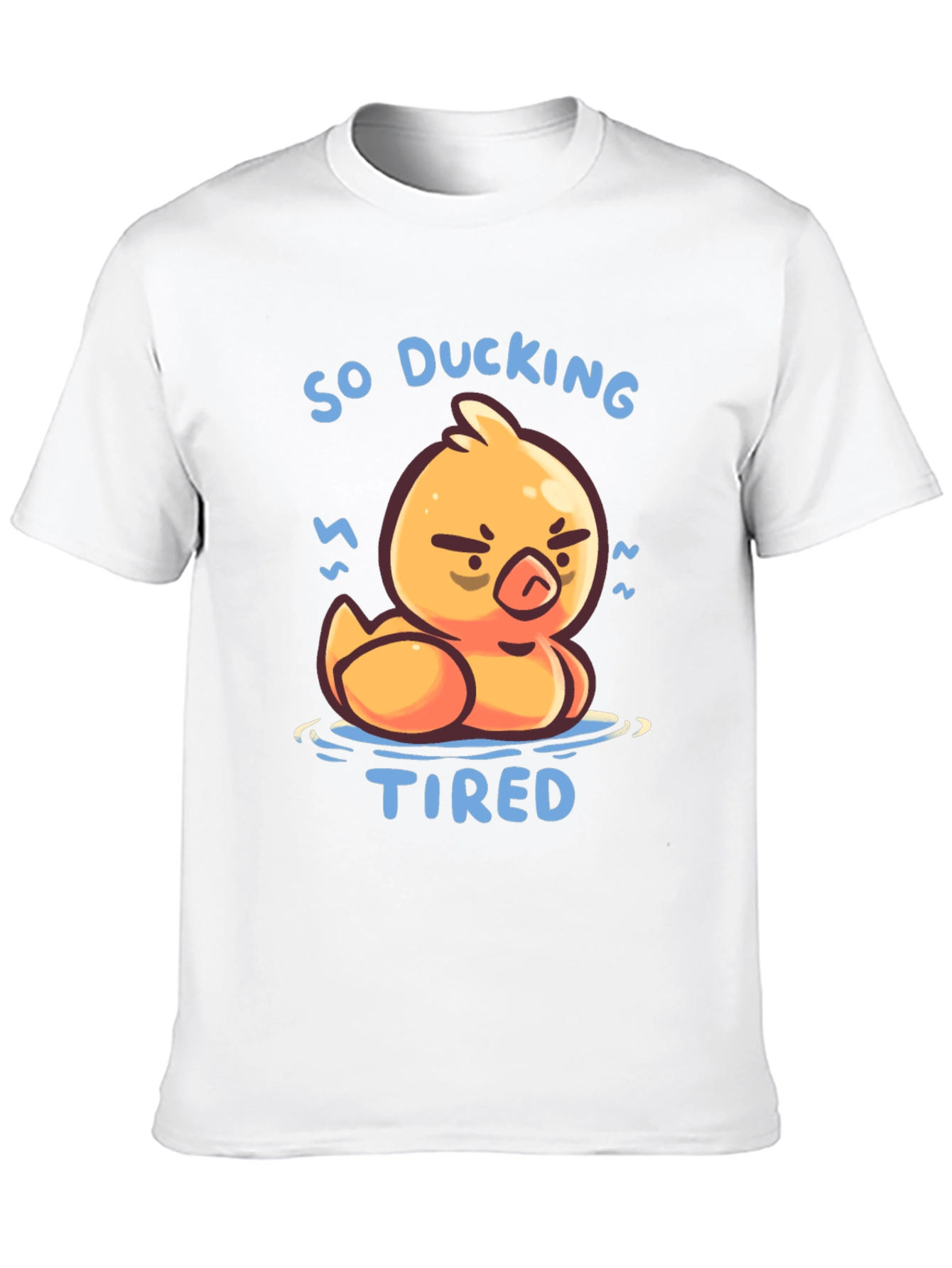 Camiseta Negra So Ducking Tired Pato Cansado