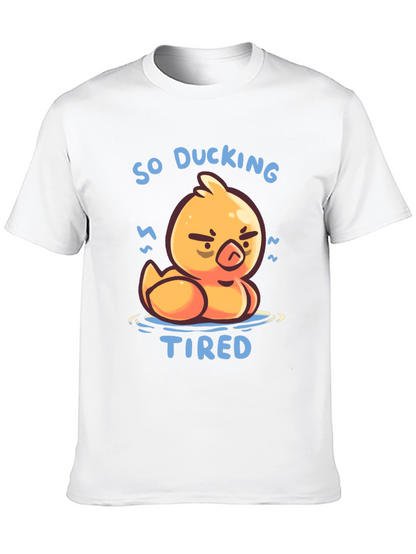 Camiseta Negra So Ducking Tired Pato Cansado
