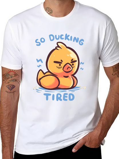Camiseta Negra So Ducking Tired Pato Cansado