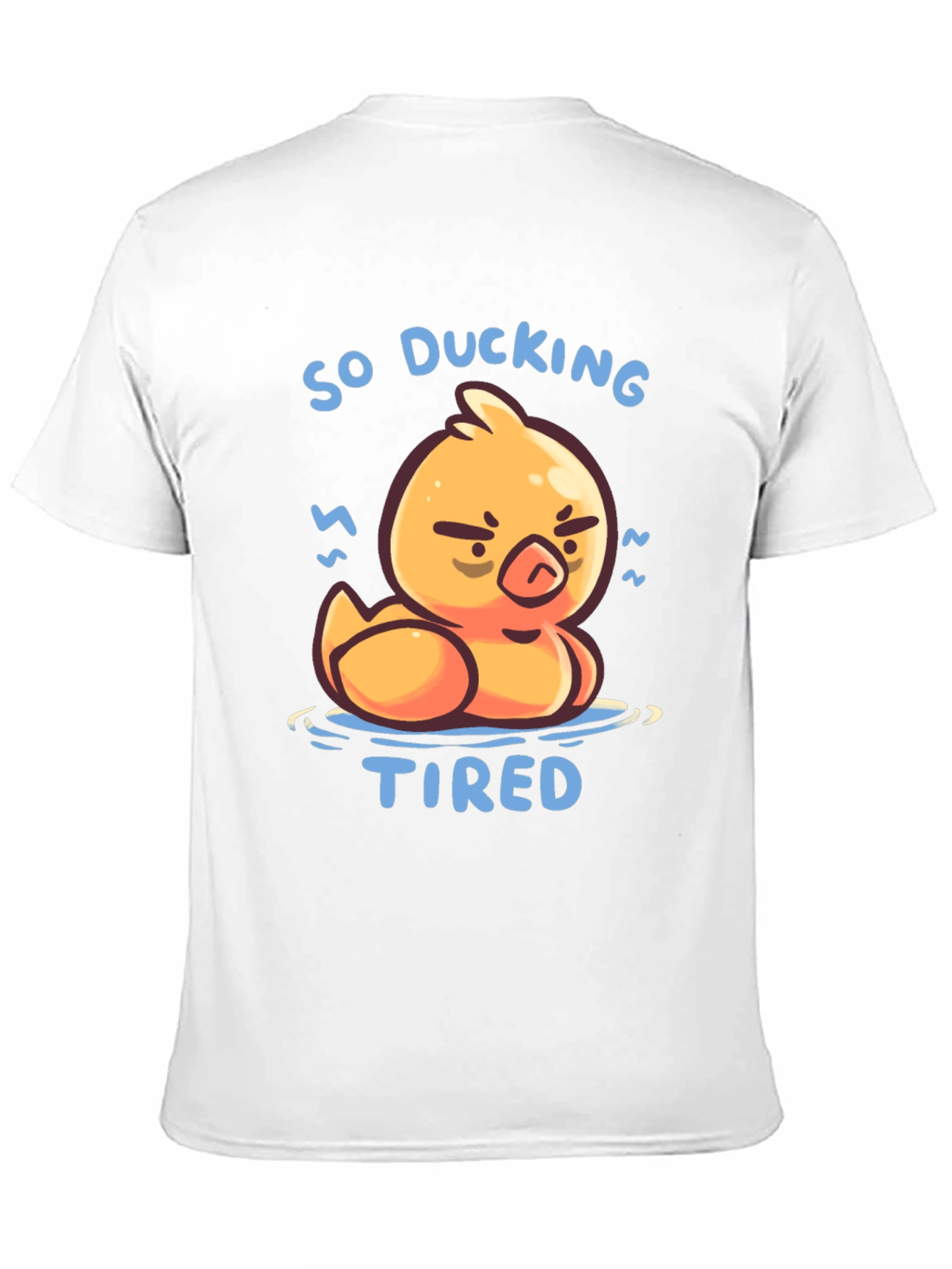 Camiseta Negra So Ducking Tired Pato Cansado