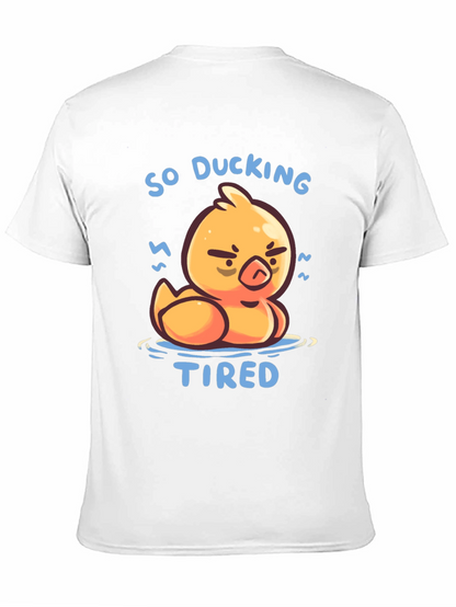 Camiseta Negra So Ducking Tired Pato Cansado
