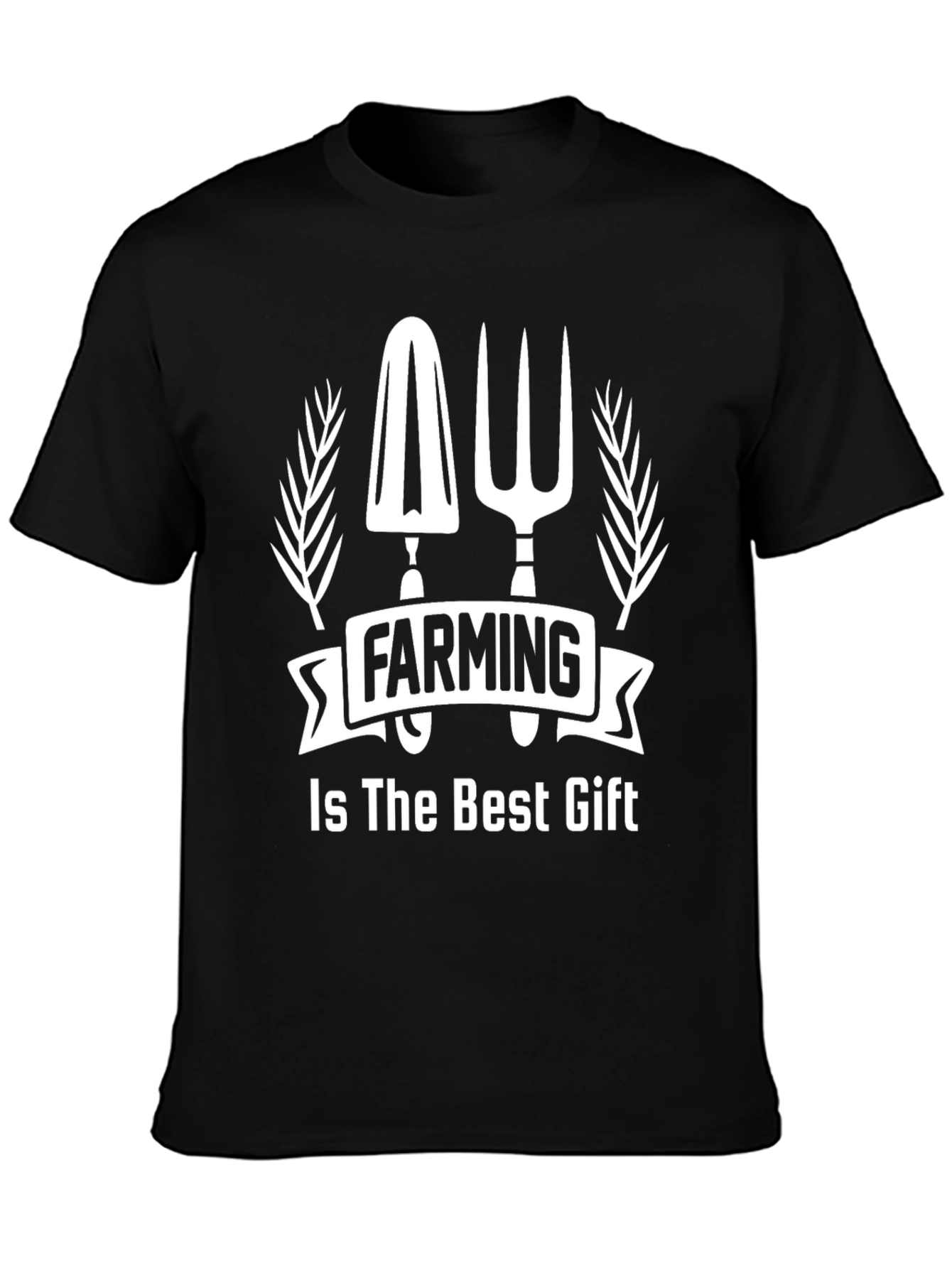 Camiseta Negra: La Agricultura es el Mejor Regalo