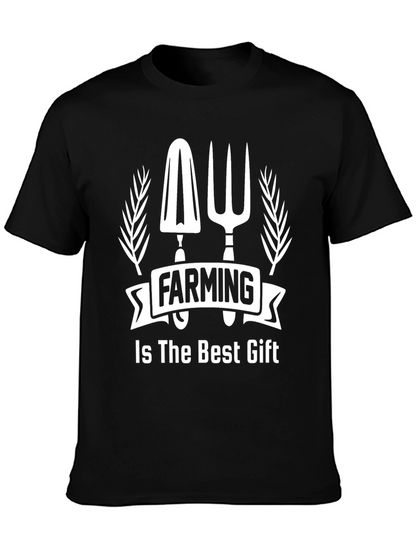 Camiseta Negra: La Agricultura es el Mejor Regalo