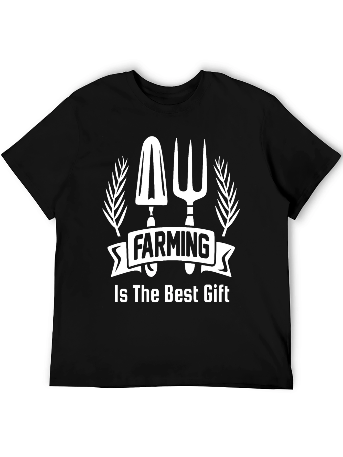 Camiseta Negra: La Agricultura es el Mejor Regalo