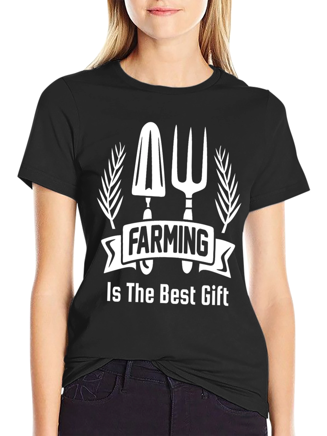 Camiseta Negra: La Agricultura es el Mejor Regalo