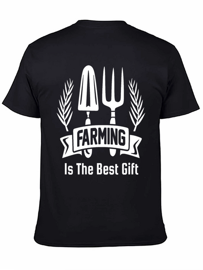 Camiseta Negra: La Agricultura es el Mejor Regalo
