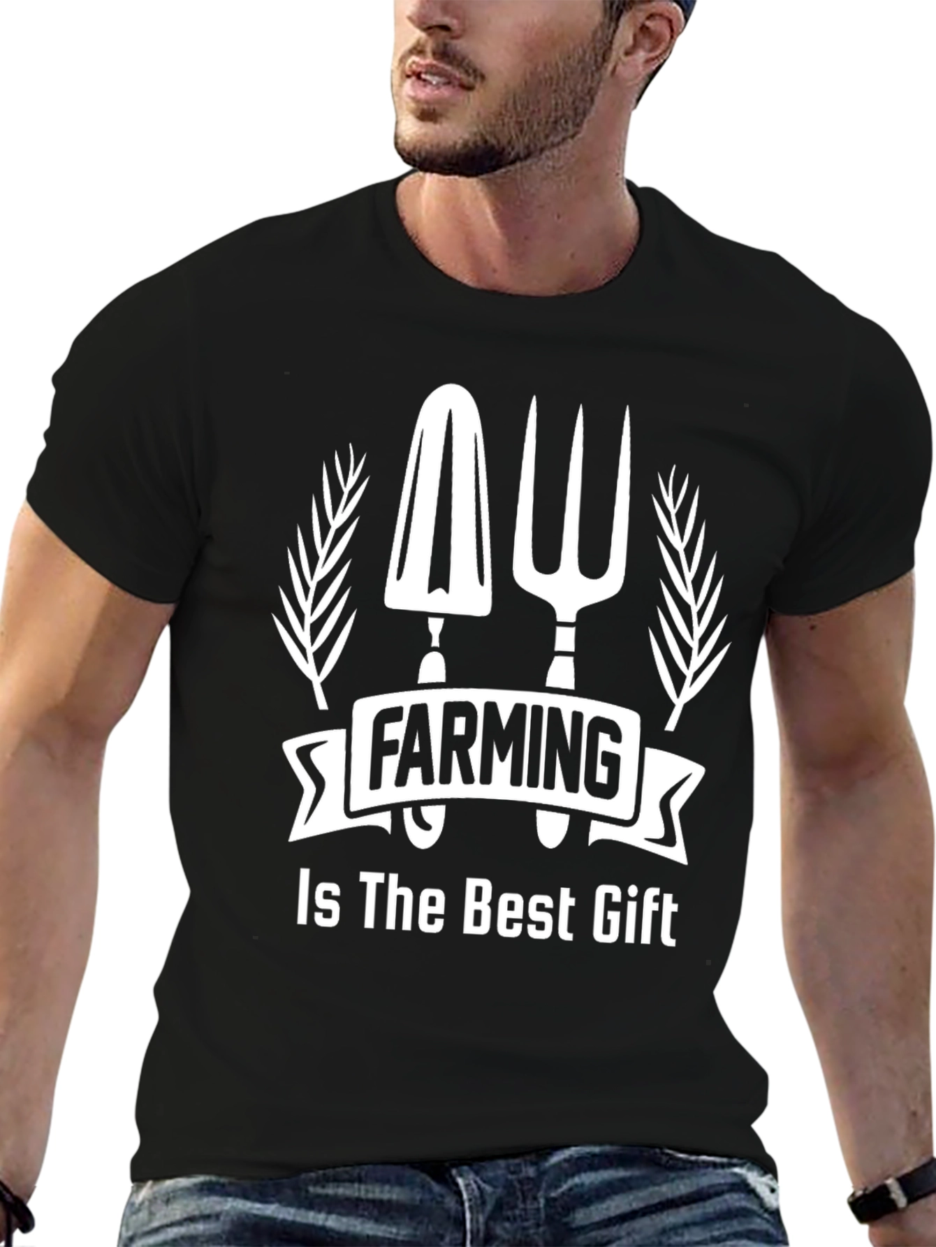 Camiseta Negra: La Agricultura es el Mejor Regalo