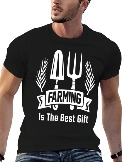 Camiseta Negra: La Agricultura es el Mejor Regalo