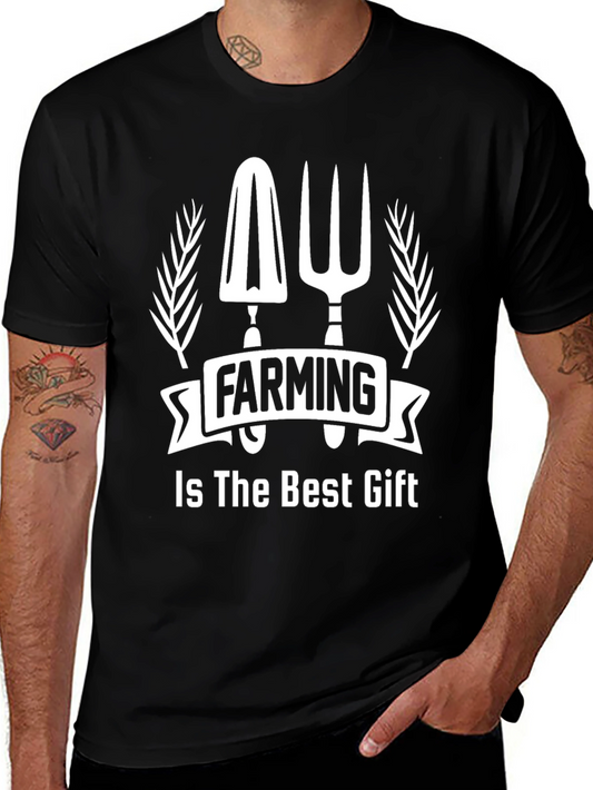 Camiseta Negra: La Agricultura es el Mejor Regalo