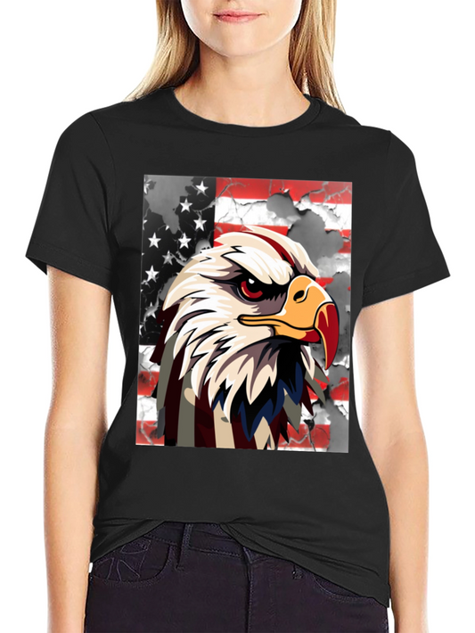 Camiseta Negra con Águila Americana