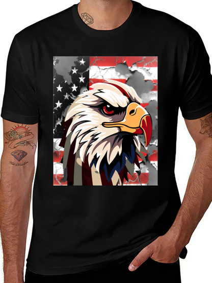 Camiseta Negra con Águila Americana