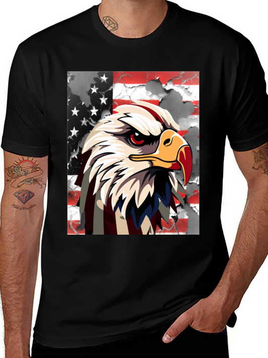 Camiseta Negra con Águila Americana
