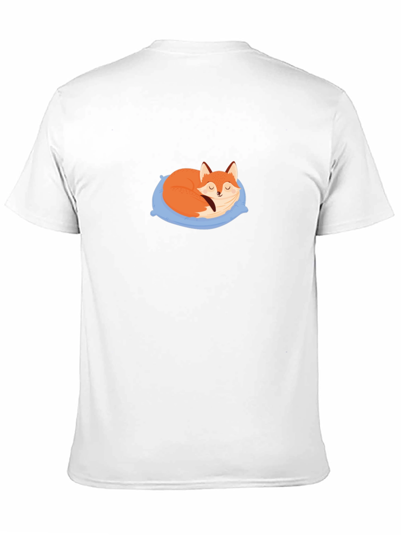 Camiseta Negra con Diseño de Zorro Durmiente