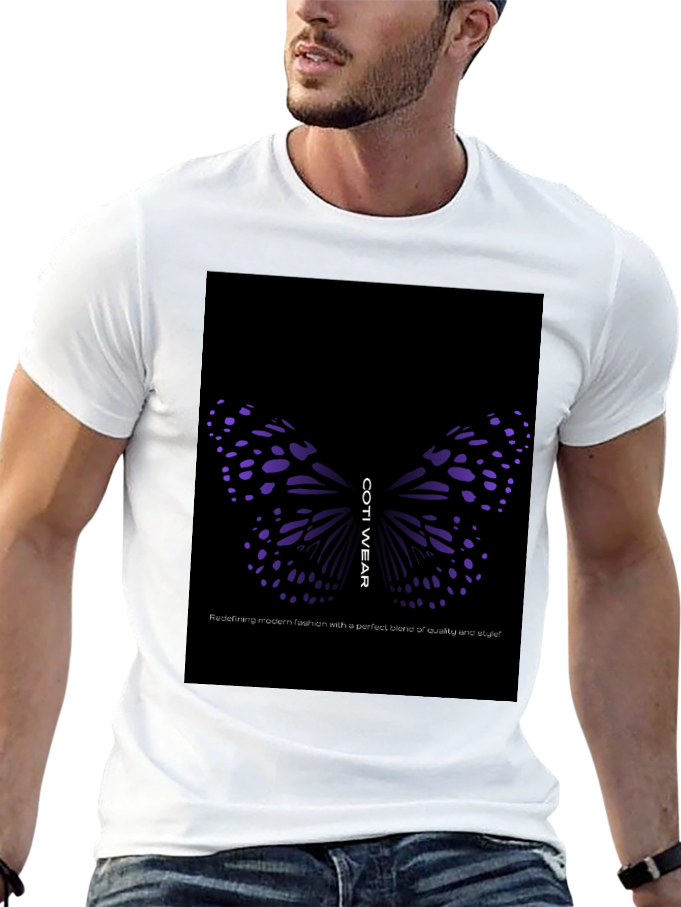 Camiseta Negra con Diseño de Mariposa Coti Wear