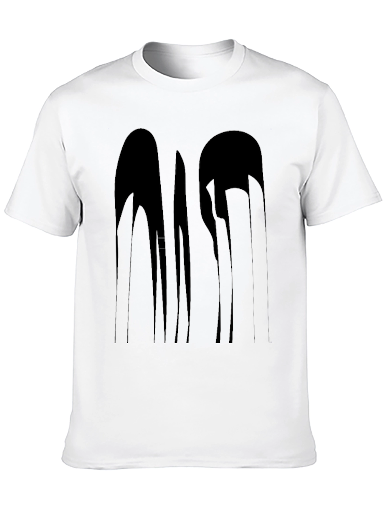 Camiseta Negra con Diseño Abstracto Moderno