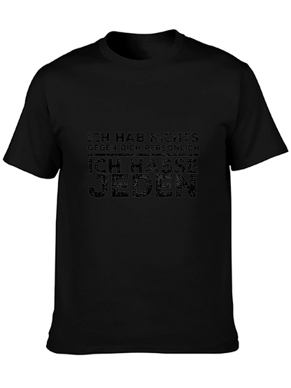 Camiseta Negra: Ich Hasse Jeden