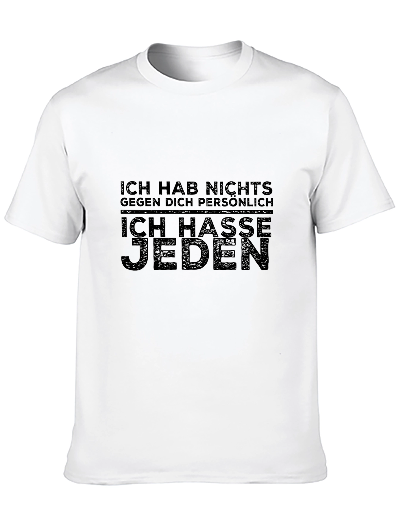 Camiseta Negra: Ich Hasse Jeden