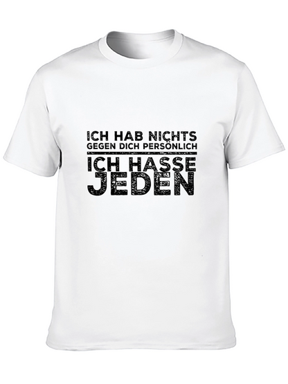 Camiseta Negra: Ich Hasse Jeden