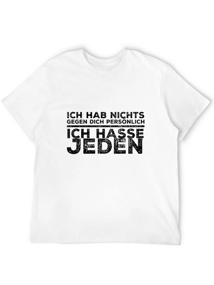 Camiseta Negra: Ich Hasse Jeden