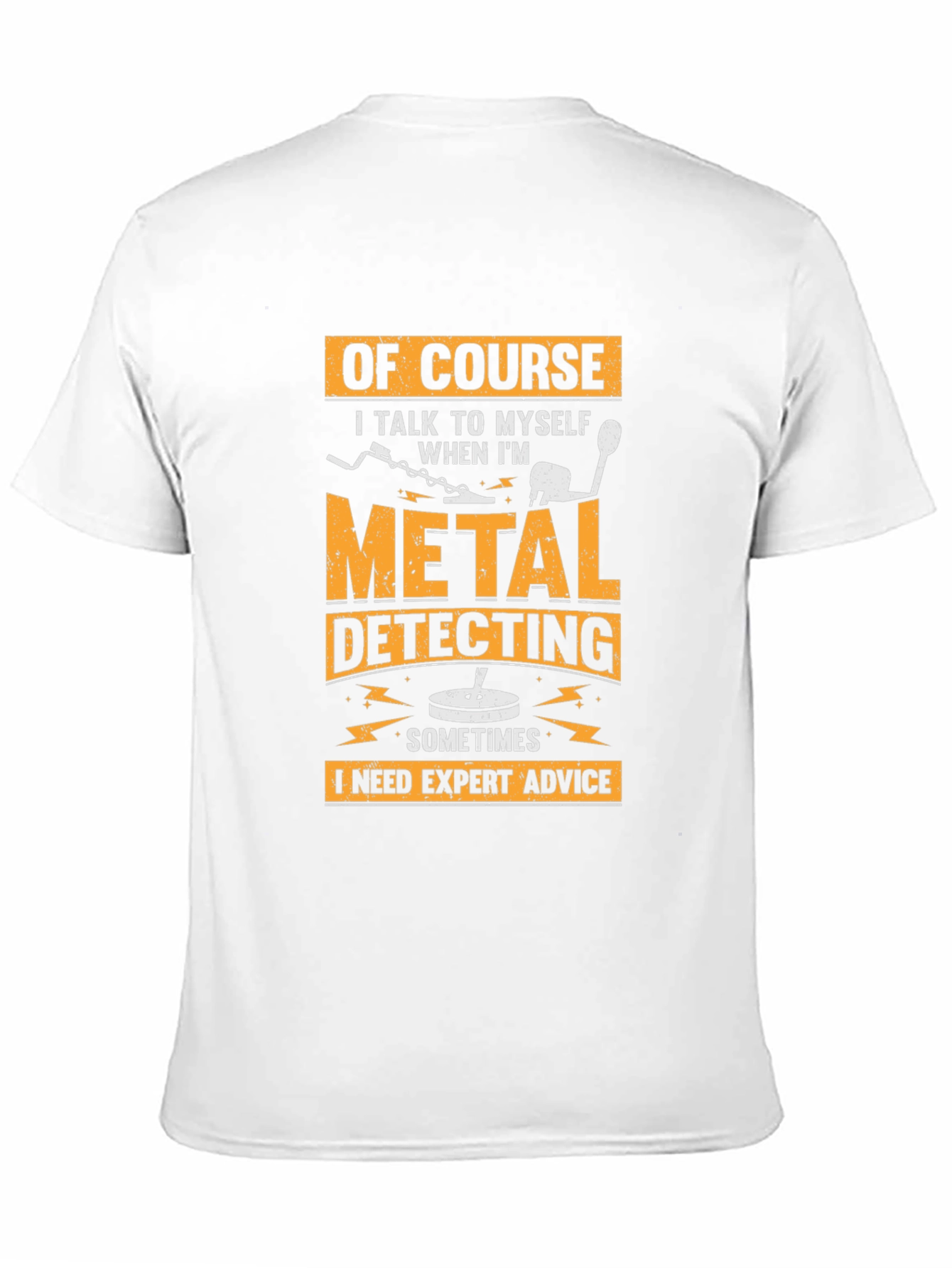 Camiseta Negra con Diseño de Detector de Metales