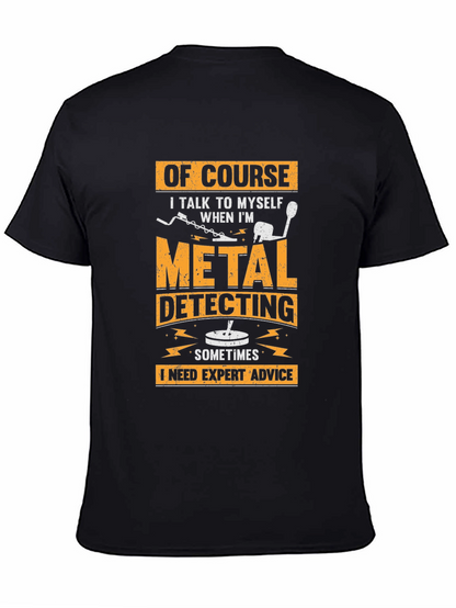 Camiseta Negra con Diseño de Detector de Metales
