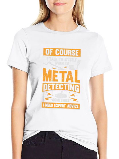 Camiseta Negra con Diseño de Detector de Metales