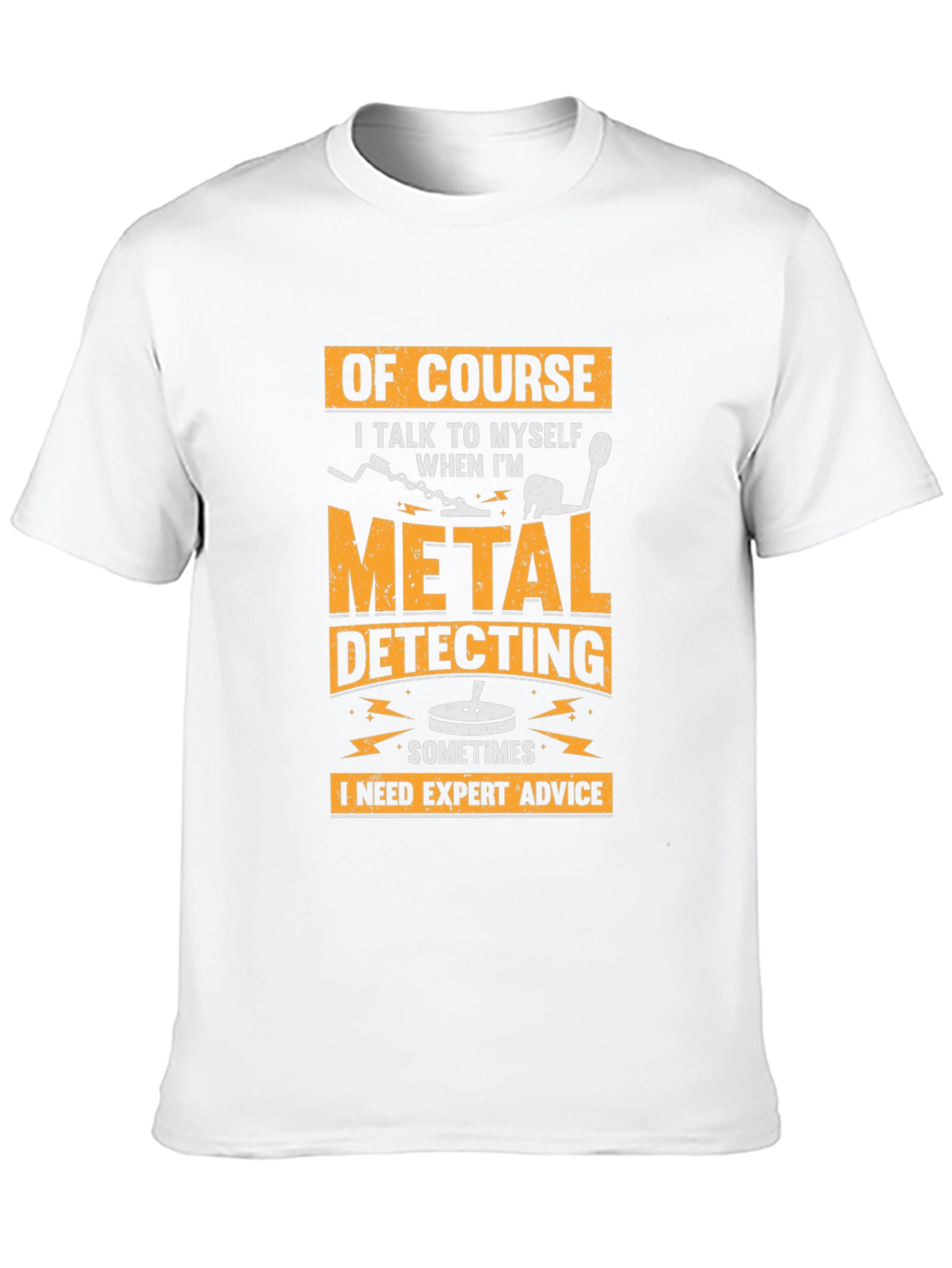 Camiseta Negra con Diseño de Detector de Metales