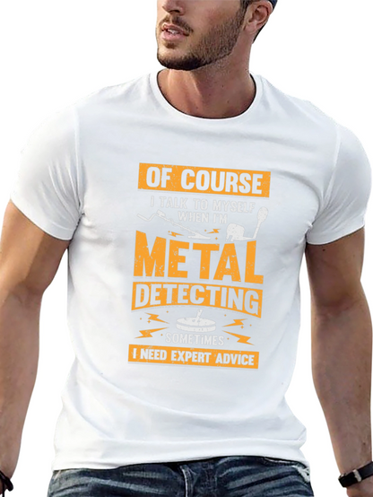 Camiseta Negra con Diseño de Detector de Metales