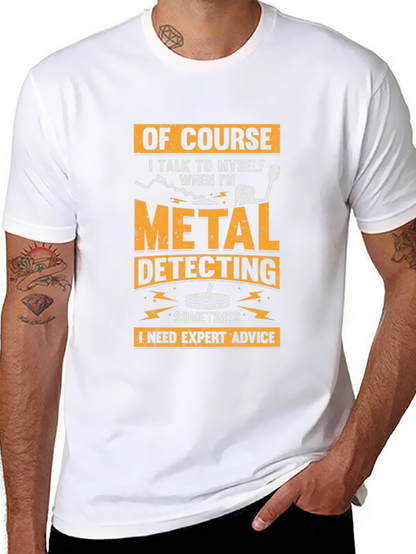 Camiseta Negra con Diseño de Detector de Metales