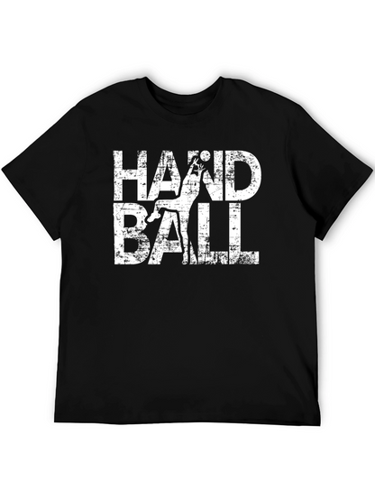 Camiseta Negra Handball Estilo Grunge