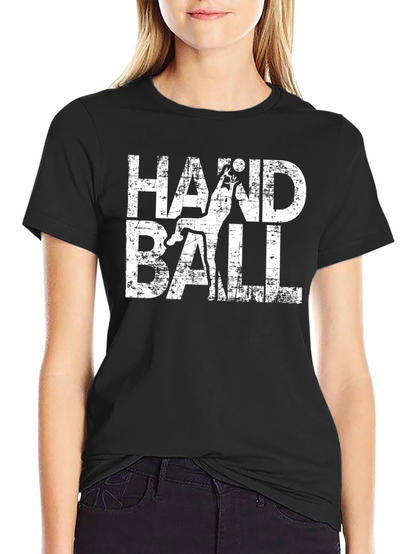 Camiseta Negra Handball Estilo Grunge
