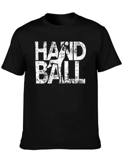 Camiseta Negra Handball Estilo Grunge