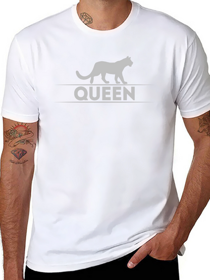 Camiseta Negra Reina Felina - Estilo Único